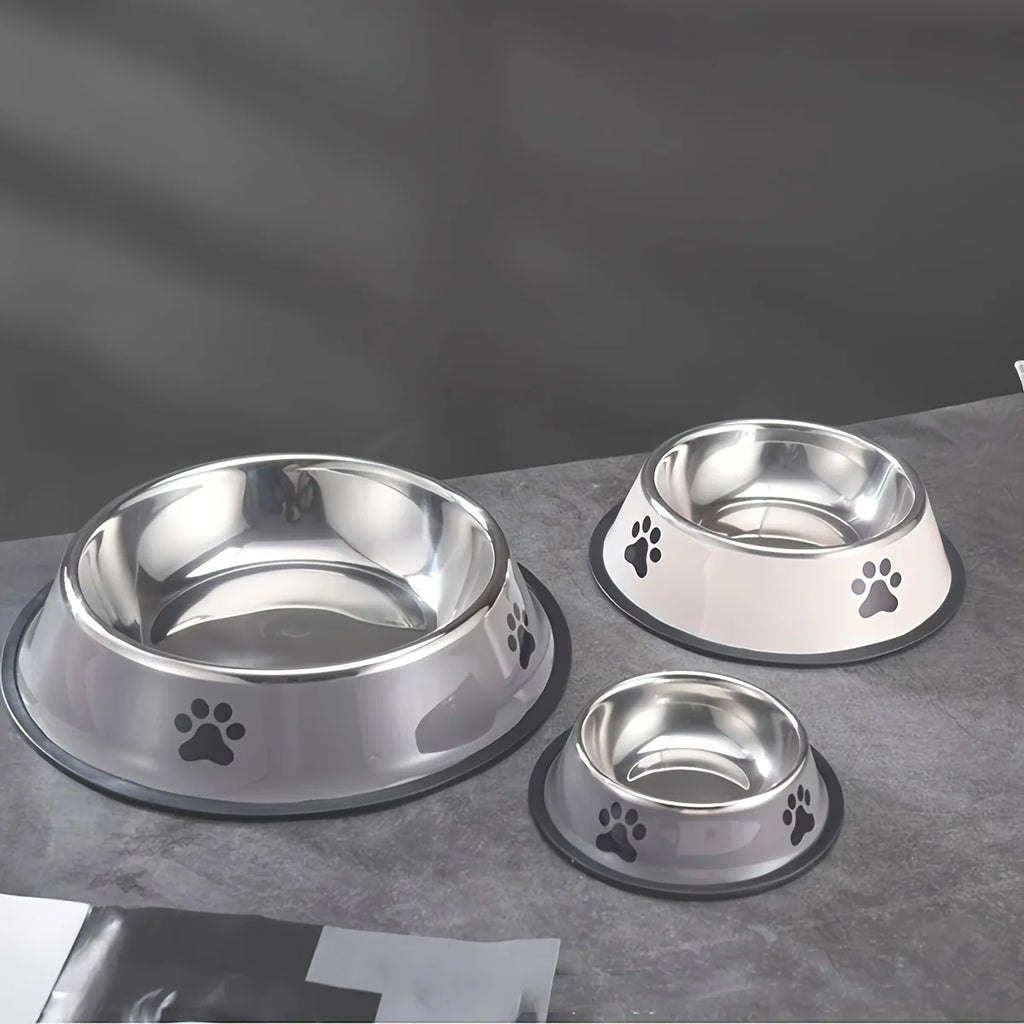 PawDish™ — Tigela Antiderrapante em Aço Inoxidável para Cães e Gatos