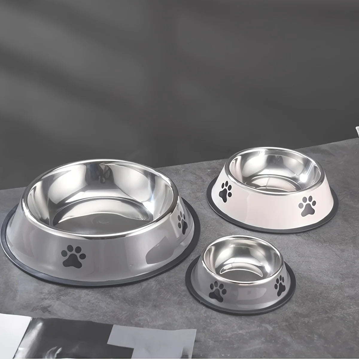 PawDish™ — Tigela Antiderrapante em Aço Inoxidável para Cães e Gatos